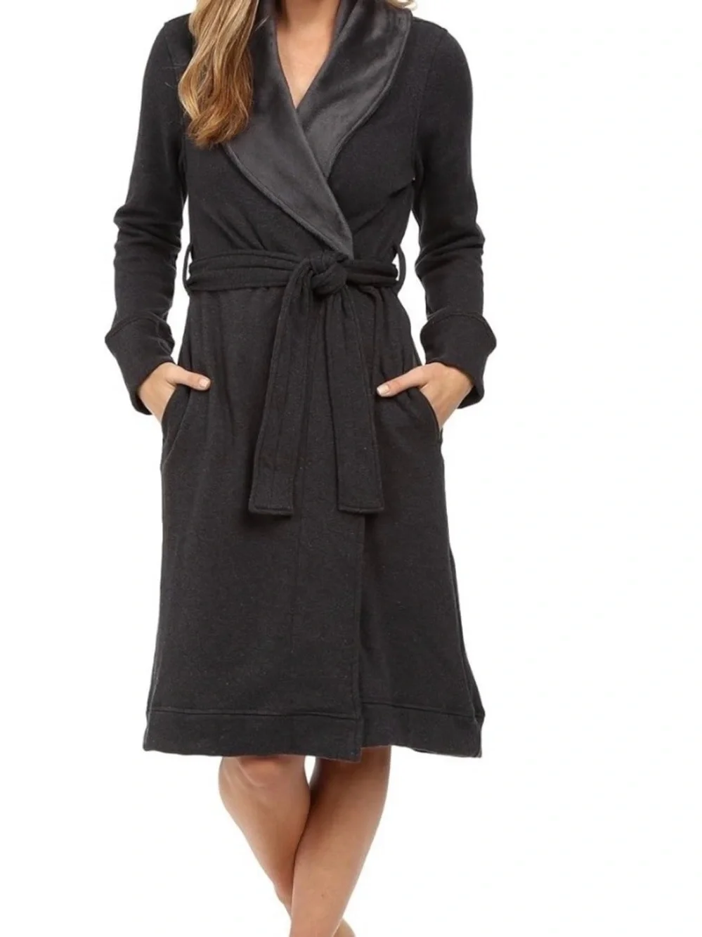 Ugg Duffield Robe Charcoal / Dark Grey XS - Picture 2 of 4